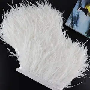 Wholesale 10-13 Cm Ostrich Feather Trim Feather Fringe For Dress And Handbag