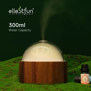 Base en bois véritable nouvelle conception directe d'usine avec diffuseur d'arôme ultrasonique à la mode de 300ml - Product Image 1