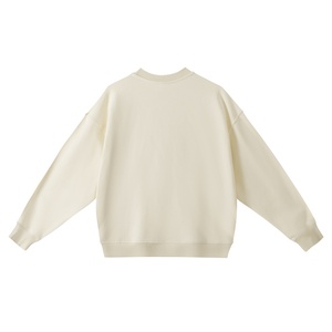 Vente en gros taille américaine de haute qualité logo personnalisé 260gsm impression unisexe automne blanc sweats à col rond - Product Image 3
