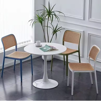 Meubles de Restaurant en rotin en plastique de haute qualité empilable café chaise de salle à manger chaises de salon