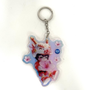 Hot Bán Dễ Thương Anime Đầy Màu Sắc Cầu Vồng Epoxy Acrylic <span class=keywords><strong>Keychain</strong></span> Ánh Sáng Nhựa Ảnh Kỹ Thuật Số Móc Khóa - Product Image 6
