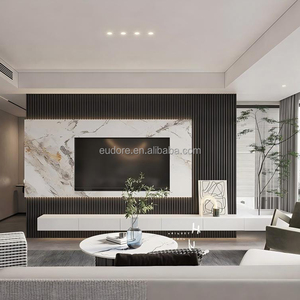 Panneau mural décoratif moderne en bois massif imperméable pour la décoration intérieure de villas, hôtels et bureaux - Product Image 4