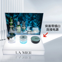 Présentoir cosmétique LED en acrylique de luxe moderne de haute qualité, personnalisable en couleur, 5 étagères pour huiles essentielles et parfums