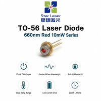 Diode laser rouge SHARP GH06610A2KC 660nm 10mW TO-56 avec moniteur PD pour affichage de code-barres par capteur