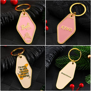 Porte-clés d'hôtel Logo personnalisé Lettre chiffre Métal Alliage de zinc Porte-clés d'hôtel Or 2d 3D émail Porte-clés de motel personnalisé pour les souvenirs - Product Image 4