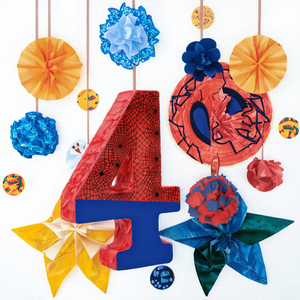 Lot de 4 Piata en forme de toile d'araignée, grande décoration de fête d'anniversaire pour enfants, décoration mexicaine pour la Fiesta Cinco de <span class=keywords><strong>Mayo</strong></span> - Product Image 3