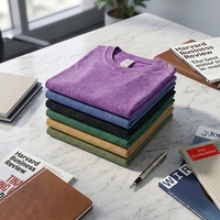 T-shirts pour hommes 100 % coton, rétro, premium, poids lourd 230g, vierges, personnalisables pour sérigraphie et broderie, anti-boulochage