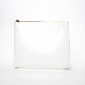 Sac cosmétique élégant à fermeture éclair Qualité garantie Sac cosmétique en TPU transparent blanc pour une utilisation à l'extérieur - Product Image 1