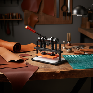 Machine de découpe manuelle Db Wholesale 26 x 15 cm pour cuir avec double axe de guidage, à poser sur table, facile à utiliser - Product Image 2