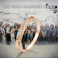 Anillo de Eternidad de Oro de 18K Personalizado con Certificación GIA IGI para Mujer, Anillo de Boda Clásico con Diamantes Creados en Laboratorio VVS, Joyería para Compromiso