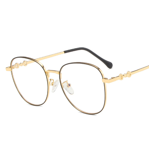 Gafas con montura de Metal a <span class=keywords><strong>la</strong></span> moda para mujer, gafas ovaladas ópticas para bloquear <span class=keywords><strong>la</strong></span> <span class=keywords><strong>miopía</strong></span>, con características de lectura de luz antiazul, 2025 - Product Image 6