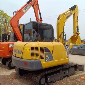 รถขุดขนาดเล็ก Komatsu PC56 น้ำหนัก 5.6 ตัน สภาพดีเยี่ยม มือสอง ใช้มอเตอร์ปั๊ม Caterpillar รุ่นปี 2024 จากเซี่ยงไฮ้ บุ้งกี๋ขนาด 0.4 ลูกบาศก์เมตร - Product Image 3