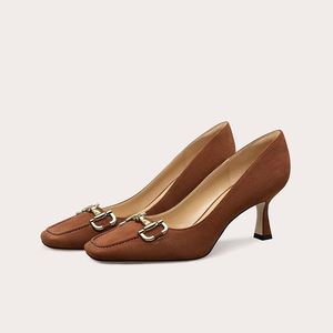 Chaussures de travail rétro françaises, petite taille, style rétro français, talons aiguilles de 7 cm pour le bureau et les trajets quotidiens, talons hauts pour femmes - Product Image 2