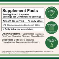 Capsules Antioxydantes Wudy NAD+ Anti-Âge Régénération Cellulaire Nutrition Végétale Quercétine 60 pour Adultes ODM - Meilleures Ventes