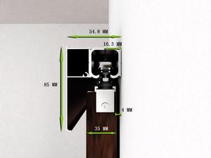 Quincaillerie de porte coulissante en aluminium RS80 pour portes en bois, fabricant Ningbo Tengyu - Product Image 5