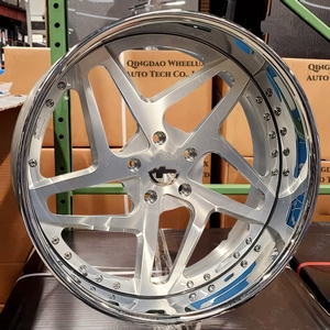 Wheelix tùy chỉnh sâu món ăn giả mạo Hợp kim nhôm năm nói 26x9 & 26x10 hành khách xe thay thế bánh xe 2 mảnh Bộ - Product Image 4