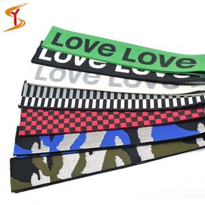 Cinta de cincha de algodón jacquard personalizada de alta tenacidad de 25 mm de ancho con estampado de camuflaje y logotipo por sublimación - Product Image 6