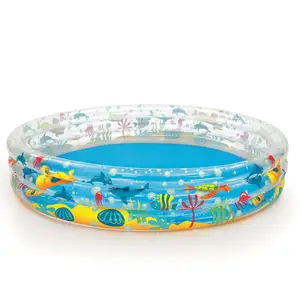 Bestway 51005 Deep Menyelam 3-Ring Kolam Renang untuk Anak-anak Kolam Renang Plastik 1.83M * H33cm