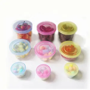 HaiXin&Arsto Clear Mini Snack Food Storage Containers Boxes Stackable Plastic Fruit Boxes With Lid