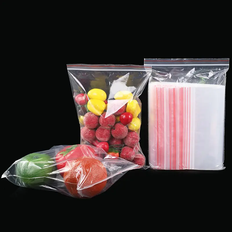 Resealable Seal Poly garment package Plastic Plain Clear Zipper Bags`Small ziplock bag Mini Zip lock food Packaging Bag