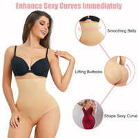 Tanga moldeadora sin costuras para mujer, bragas con control de barriga, levantador de glúteos acolchado, ropa interior potenciadora de cadera, pantalones cortos