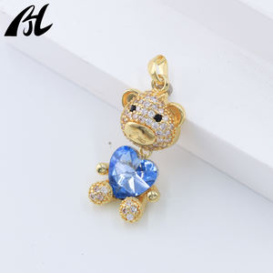 סיטונאי אופנתי לבן 18 קארט מצופה זהב מיקרו קריסטל, שרשרת זהב צבעוני פליז תליון יהלומים <span class=keywords><strong>rhinestone</strong></span> - Product Image 6