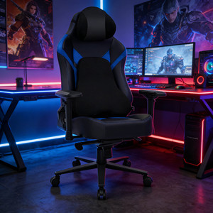 Chaise de jeu ergonomique inclinable de qualité supérieure avec pivotement à 360 degrés, hauteur réglable et support lombaire Frog <span class=keywords><strong>Trag</strong></span> de haute qualité - Product Image 1