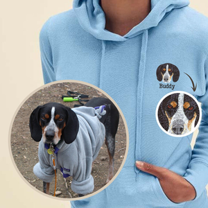 Sweat-shirt à capuche pour couple pour la Saint-Valentin, taille américaine, style gothique d'hiver, broderies de photos et d'animaux, <span class=keywords><strong>avatar</strong></span> d'animal de compagnie - Product Image 4