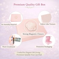 Boîte cadeau rigide magnétique refermable réutilisable, personnalisable avec dorure à chaud, pour anniversaires, propositions de demoiselles d'honneur, bijoux romantiques, montres