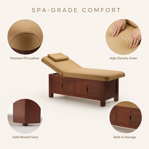 Mobilier de salon de haute qualité, table de massage en bois massif de beauté et de <span class=keywords><strong>luxe</strong></span>, table de massage thaïlandaise, lit facial, <span class=keywords><strong>spa</strong></span> avec trou pour le visage - Product Image 2