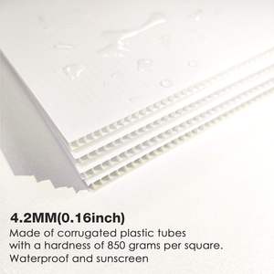 Plaque en plastique ondulé blanc pour décorations de joyeux anniversaire, ventes de garage, locations, panneaux de guidage, et panneaux de jardin vierges avec piquets - Product Image 2