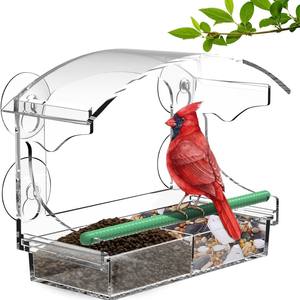 Chiaro acrilico uccello Pet <span class=keywords><strong>Feeder</strong></span> ciotola appesa all'aperto uccello selvatico animale alimentatori automatico materiale per l'applicazione di acqua cani - Product Image 2