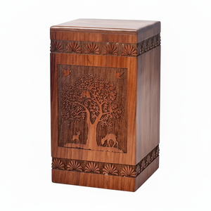 Urnas decorativas Urnas de cremación de madera para hombres y mujeres Urnas funerarias Urnas hechas a mano Urnas de entierro a bajo precio - Product Image 1