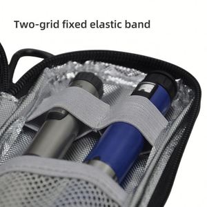 Sac isotherme portable pour insuline avec 2 blocs réfrigérants, organiseur de médicaments pour diabétiques - Product Image 4
