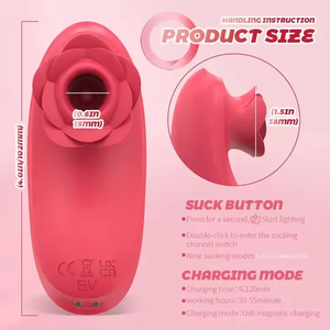 Vibrador Impermeable IPX7 de 10 Velocidades para Punto G y Clítoris con Succión de Pezones para Mujeres, con Mango, Recargable por USB, Ruido <40dB - Product Image 5