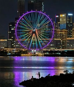 Lampe LED pour grande roue extérieure étanche 24V AC, 280mm*50mm, RGBW programmable DMX, éclairage ponctuel pour façades de bâtiments et hôtels - Product Image 1