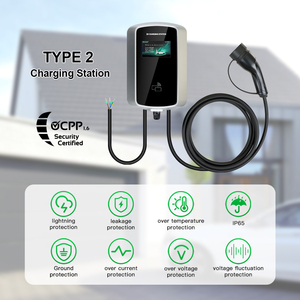 OCPP 7KW 11KW 22KW 16A 32A Tipo <span class=keywords><strong>1</strong></span> Tipo 2 GBT wallbox EV cargador - Product Image 5