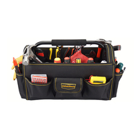 Outils de jardinage personnalisés, sac à outils avec poignée tubulaire en acier, robuste, ouvert sur le dessus, pour électricien