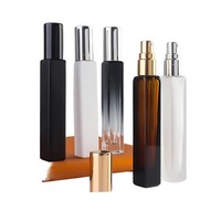 Flacon de parfum en verre givré carré de luxe de 10 ml avec pulvérisateur à pompe, impression sérigraphique, diffuseur à roseaux pour femmes