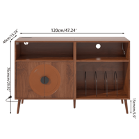 Meubles de salon support de tourne-disque en bois grand support de platine vinyle Table de stockage de disques