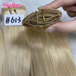 613 cheveux humains miel blond pu clip dans l'extension de cheveux clip sans couture ins extension de cheveux invisible - Product Image 2