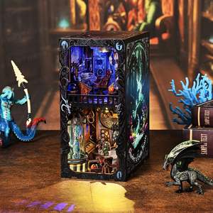 Kit de Manualidades de Madera Ecológico para Crear un Rincón de Lectura <span class=keywords><strong>con</strong></span> Monstruos Marinos y una Casa en Miniatura - Decoración Submarina Creativa para Niños - Product Image 6