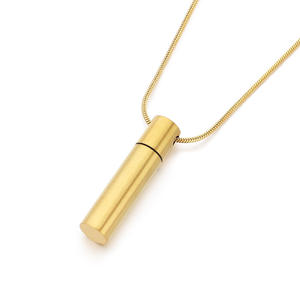 Collar <span class=keywords><strong>de</strong></span> Barra Cilíndrica Grabada Personalizada, Urna <span class=keywords><strong>de</strong></span> Cenizas <span class=keywords><strong>de</strong></span> Acero Inoxidable, Recuerdo con Mensaje <span class=keywords><strong>Secreto</strong></span> o Colgante <span class=keywords><strong>de</strong></span> Perfume Abrible, Geométrico - Product Image 4