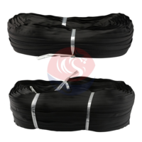 Fermeture éclair en nylon haute durabilité en rouleau continu, fermeture éclair en vrac, bande de polyester DTY, fermeture éclair longue chaîne pour vêtements et textiles de maison