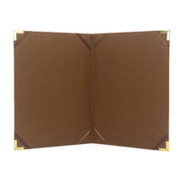 Couverture de diplôme de graduation en PU gaufré format A4 avec coins métalliques