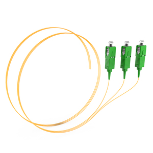 Simplex LSZH Áo khoác màu vàng sợi quang pigtaills SC kết nối CE RoHs FCC chứng nhận mất chèn thấp để nối hiệu quả - Product Image 5