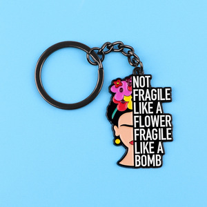 Hot Selling 6 Designs Anime Peripheral Metal Sublimation Keychain Cartoon Colorful Enamel Metal Engraved Keychain <b>Car</b> <b>Key</b> Chain - Product Image 5