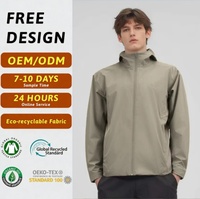 Veste longue de printemps coupe-vent à capuche, légère et compactable, en tissu recyclé certifié GRS, protection solaire, style luxe discret, OEM ODM