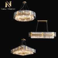 Style de luxe Intérieur Décoratif Villa Maison Salon Salle À Manger Moderne En Verre Led Lustre Lumière