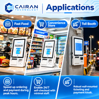 Terminal de point de vente pour chaîne de magasins de proximité, kiosque de libre-service avec écran tactile, caisse enregistreuse Android, ensemble de comptoir d'accueil